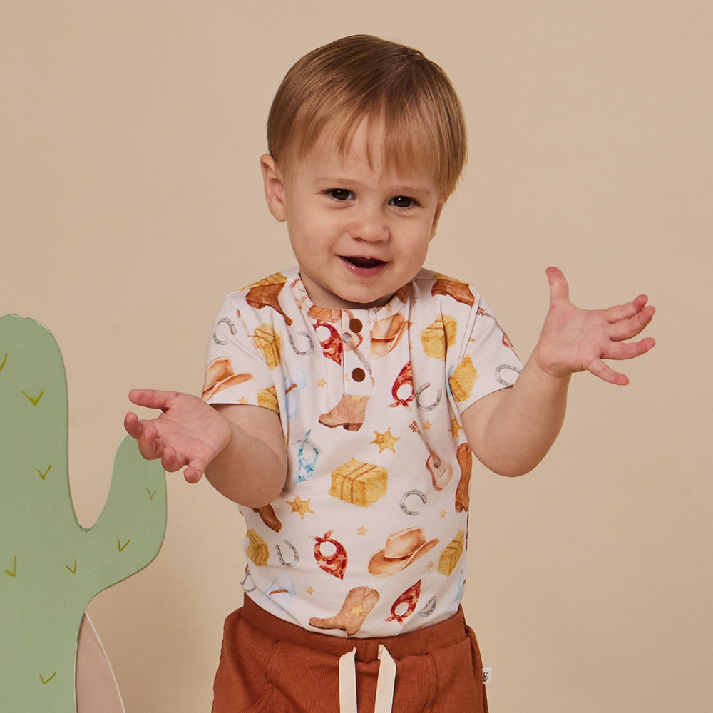 Cowboys Short Sleeve Organic Bodysuit - View 19