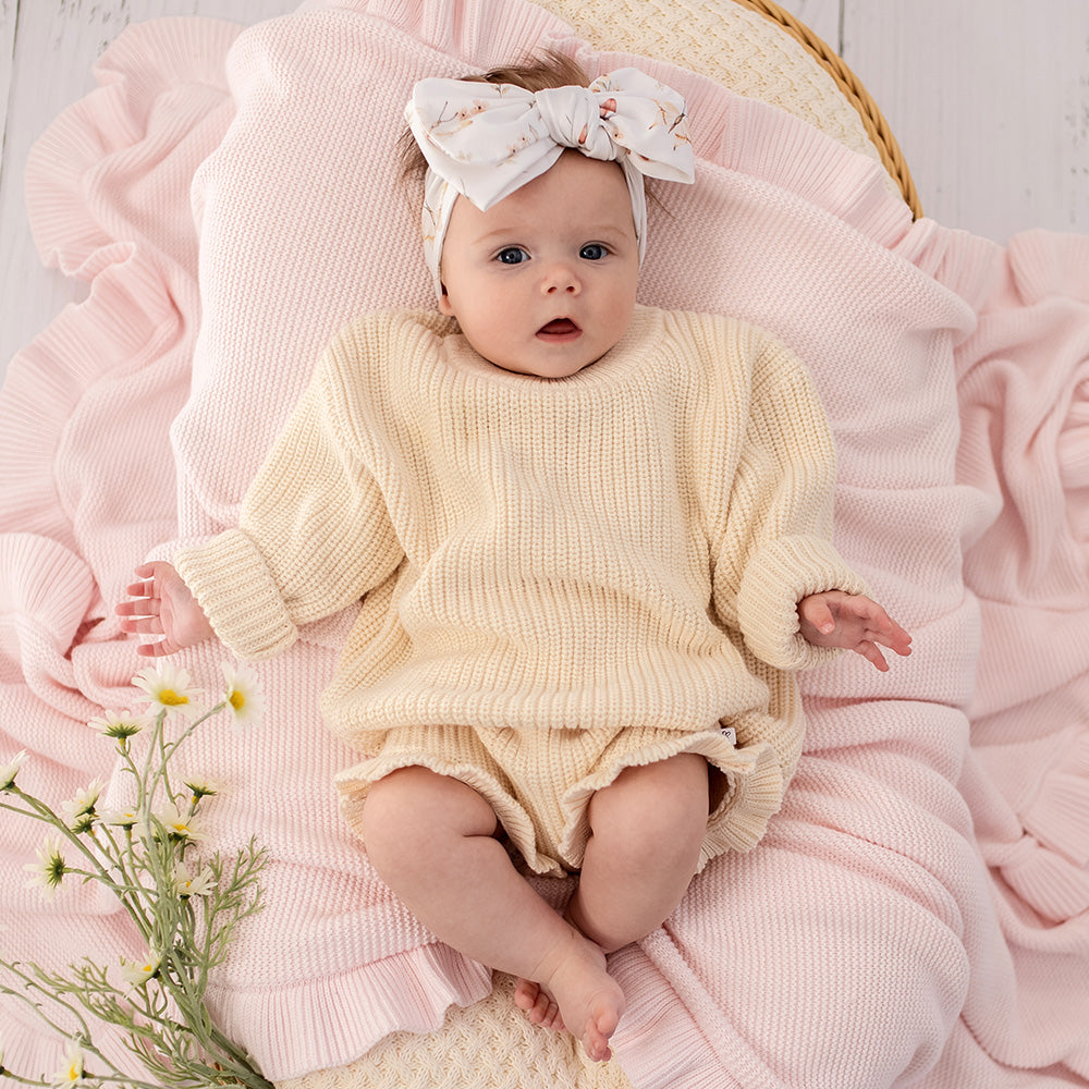 Cream Organic Cotton Knit Bloomers - View 3