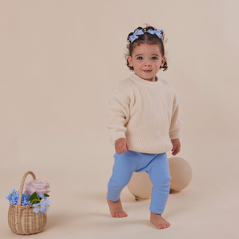 Cream Oversized Cotton Knit Jumper - View 10