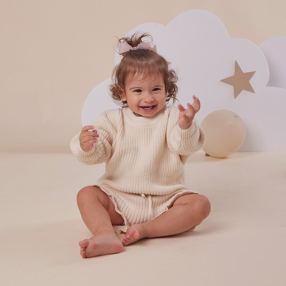 Cream Oversized Cotton Knit Jumper - View 22