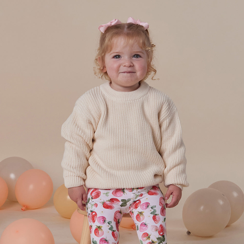 Cream Oversized Cotton Knit Jumper - View 9