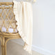 Cream Ruffle Knit Organic Baby Blanket - Thumbnail 6