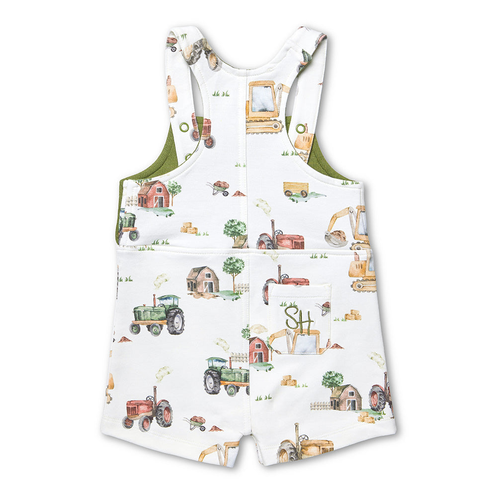 Diggers & Tractors Organic Snuggle Overall Shorts - View 10