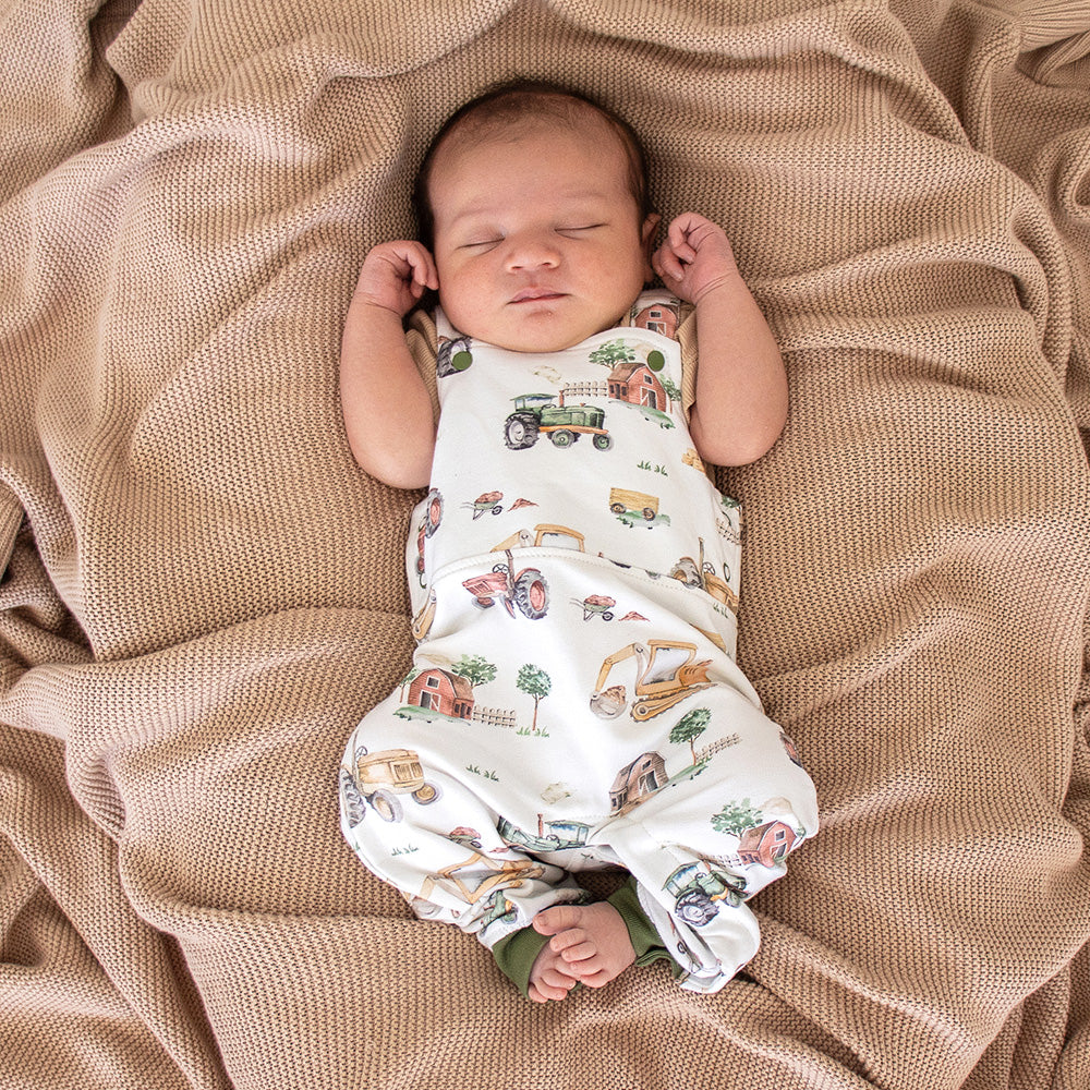 Diggers & Tractors Organic Snuggle Overalls - View 7