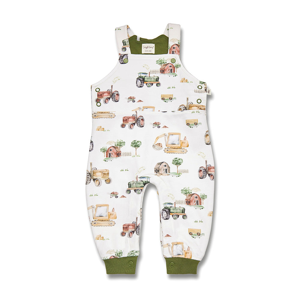 Diggers & Tractors Organic Snuggle Overalls - View 2