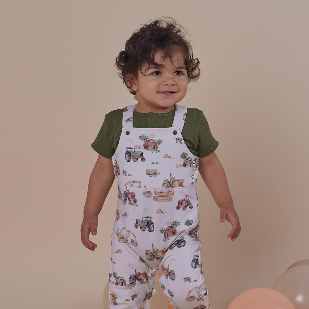Diggers & Tractors Organic Snuggle Overalls - View 6
