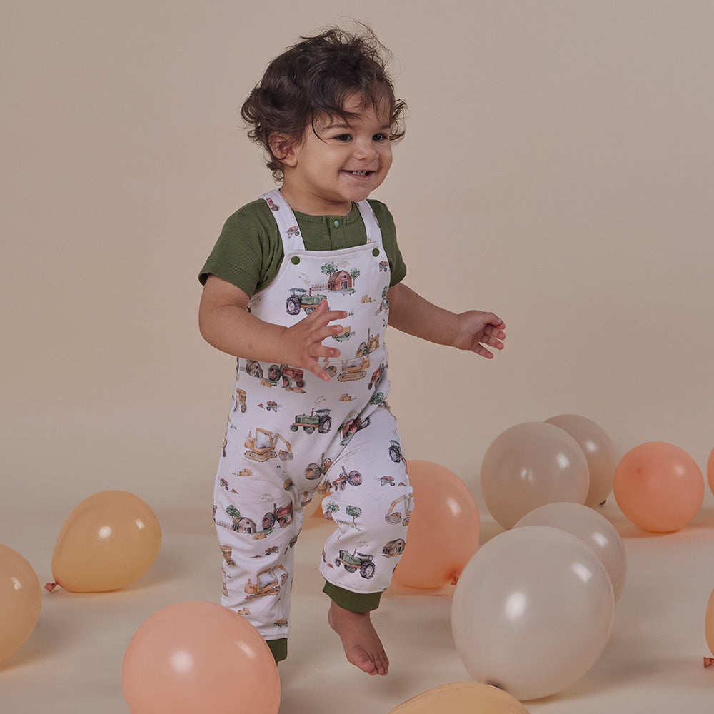 Diggers & Tractors Organic Snuggle Overalls - View 8