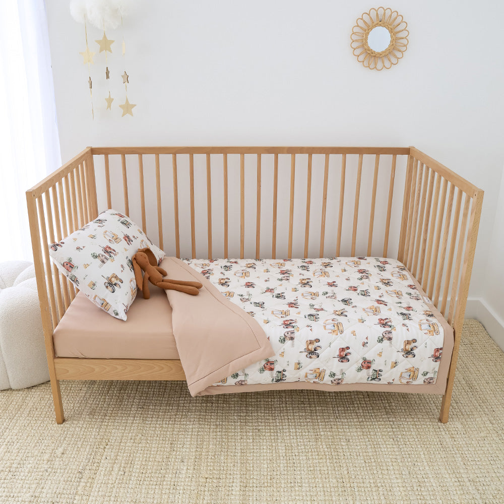 Diggers & Tractors Organic Cotton Cot Comforter - View 10