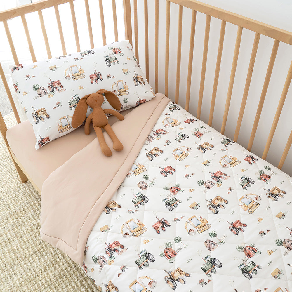 Diggers & Tractors Organic Cotton Cot Comforter - View 11