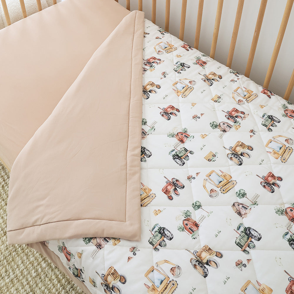 Diggers & Tractors Organic Cotton Cot Comforter - View 7