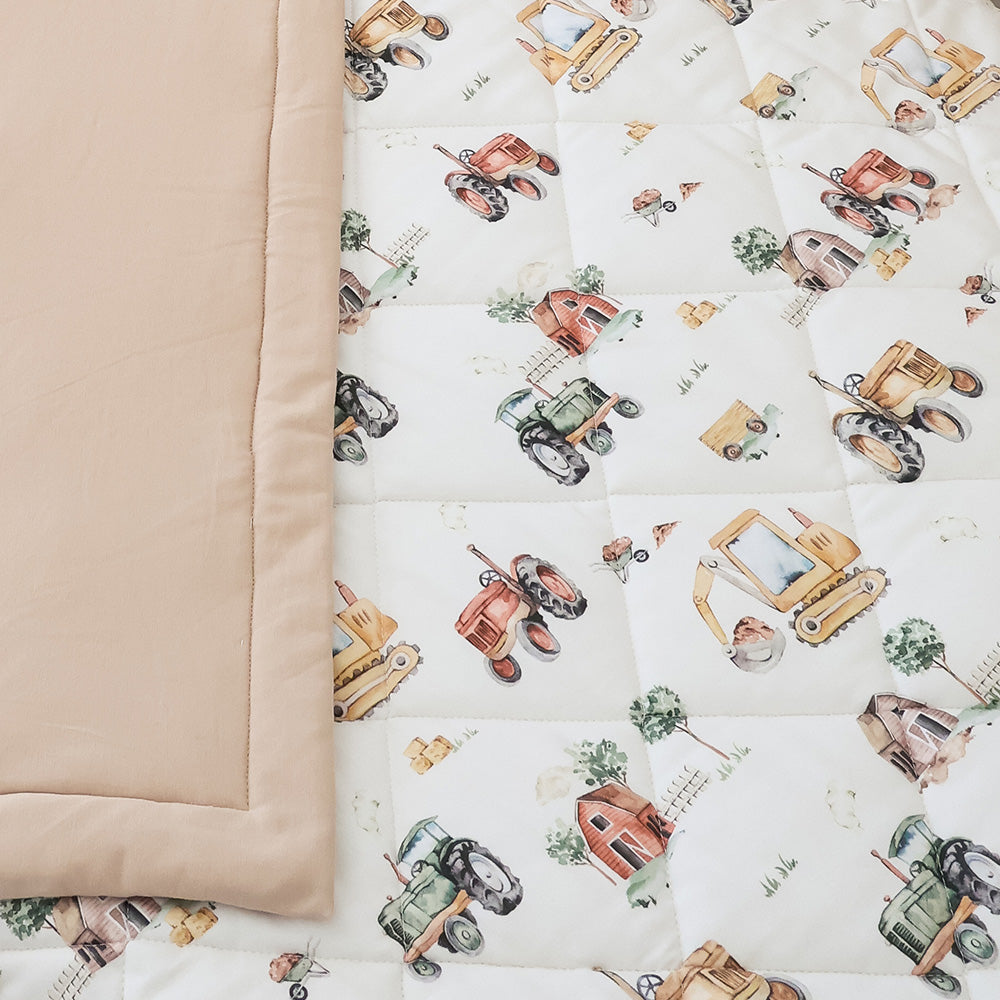 Diggers & Tractors Organic Cotton Cot Comforter - View 3