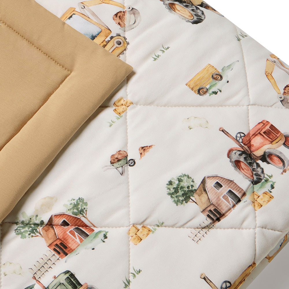 Diggers & Tractors Organic Cotton Cot Comforter - View 8