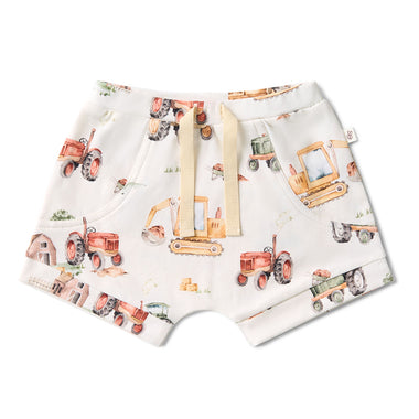 Diggers & Tractors Organic Shorts | Snuggle Hunny