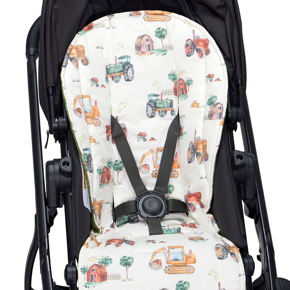 Diggers & Tractors Universal Organic Pram Liner - View 4