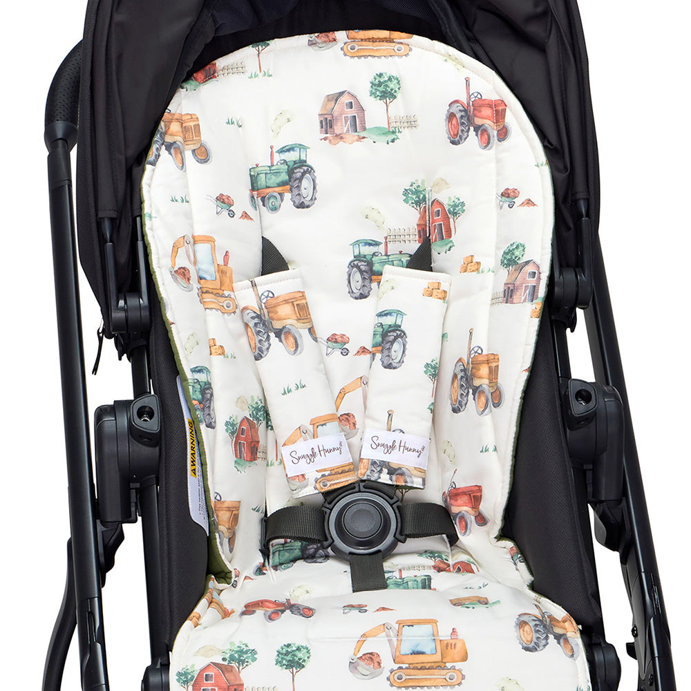 Bundle - Diggers & Tractors Pram Liner & Strap Cover Set - View 5