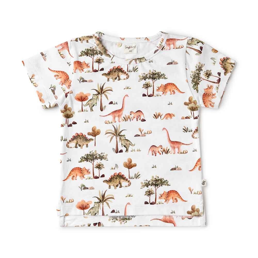 Dino Organic T-Shirt-Snuggle Hunny