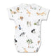 Dog Park Short Sleeve Organic Kimono Bodysuit - Thumbnail 9