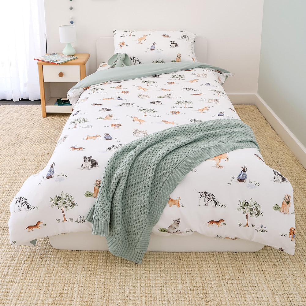 Bundle - Dog Park Double Bedding - 1 x Sheet + 1 x Quilt Cover + 2 x Pillowcases - View 3