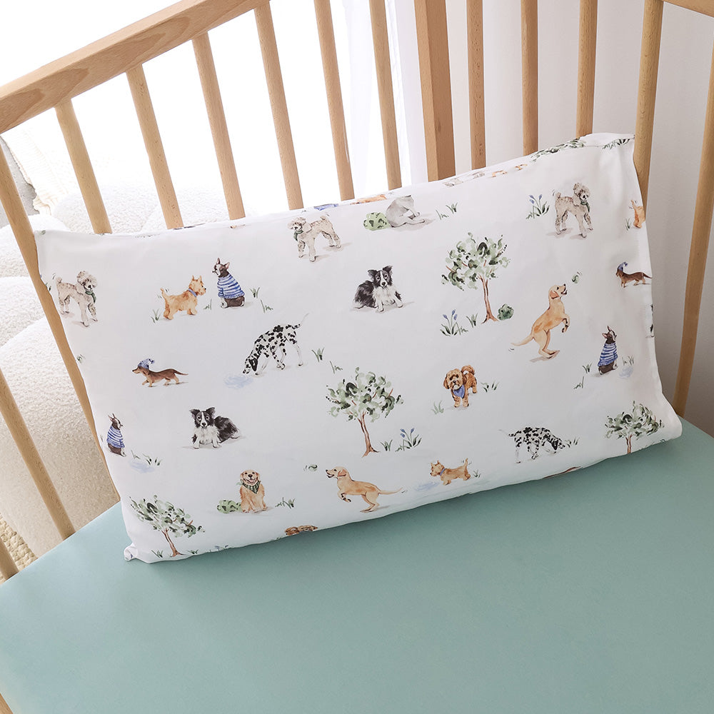 Dog Park Organic Cotton Toddler Pillowcase - View 1