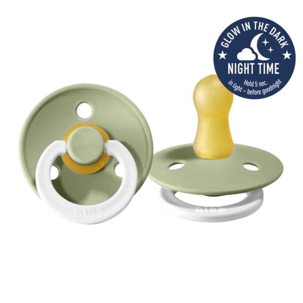 BIBS Night Glow Dummy 2 Pack - Sage - View 3