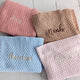 Cream Diamond Knit Organic Baby Blanket - Thumbnail 7