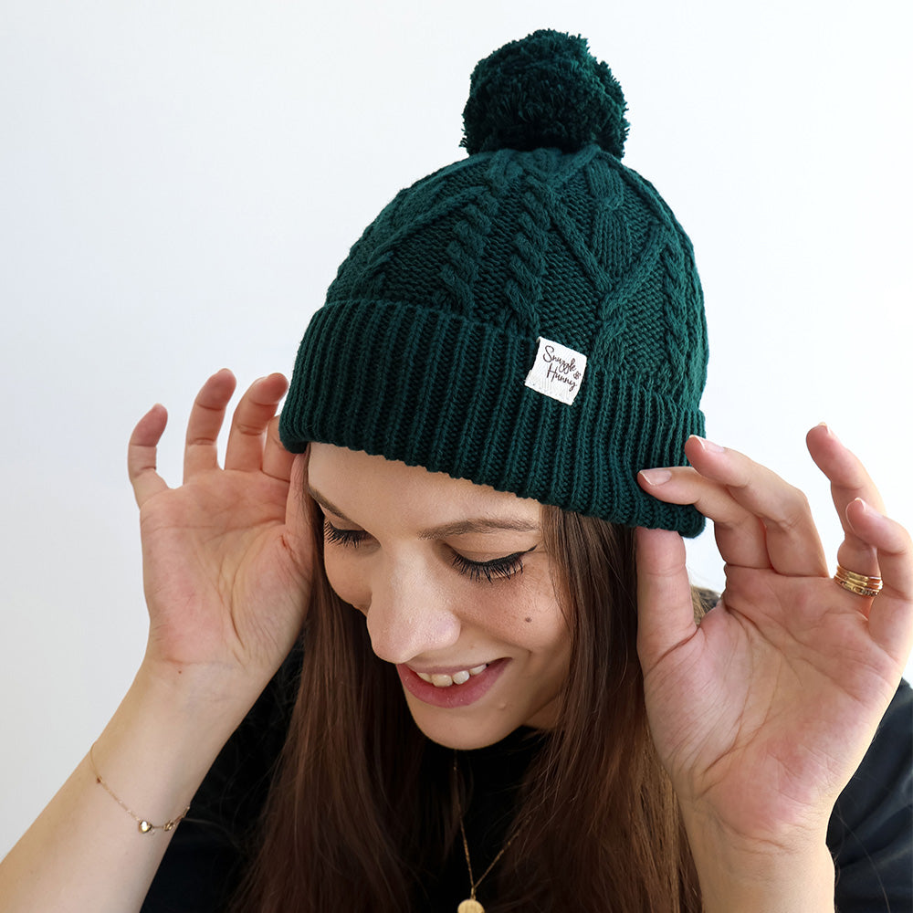 Emerald Organic Adult Knit Beanie - View 3