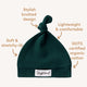 Emerald Ribbed Organic Knotted Beanie - Thumbnail 4
