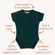 Emerald Short Sleeve Organic Bodysuit - Thumbnail 6