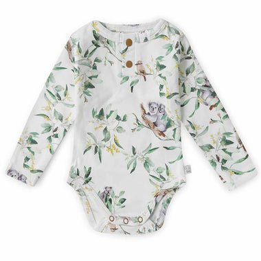 Eucalypt Long Sleeve Organic Bodysuit-Snuggle Hunny