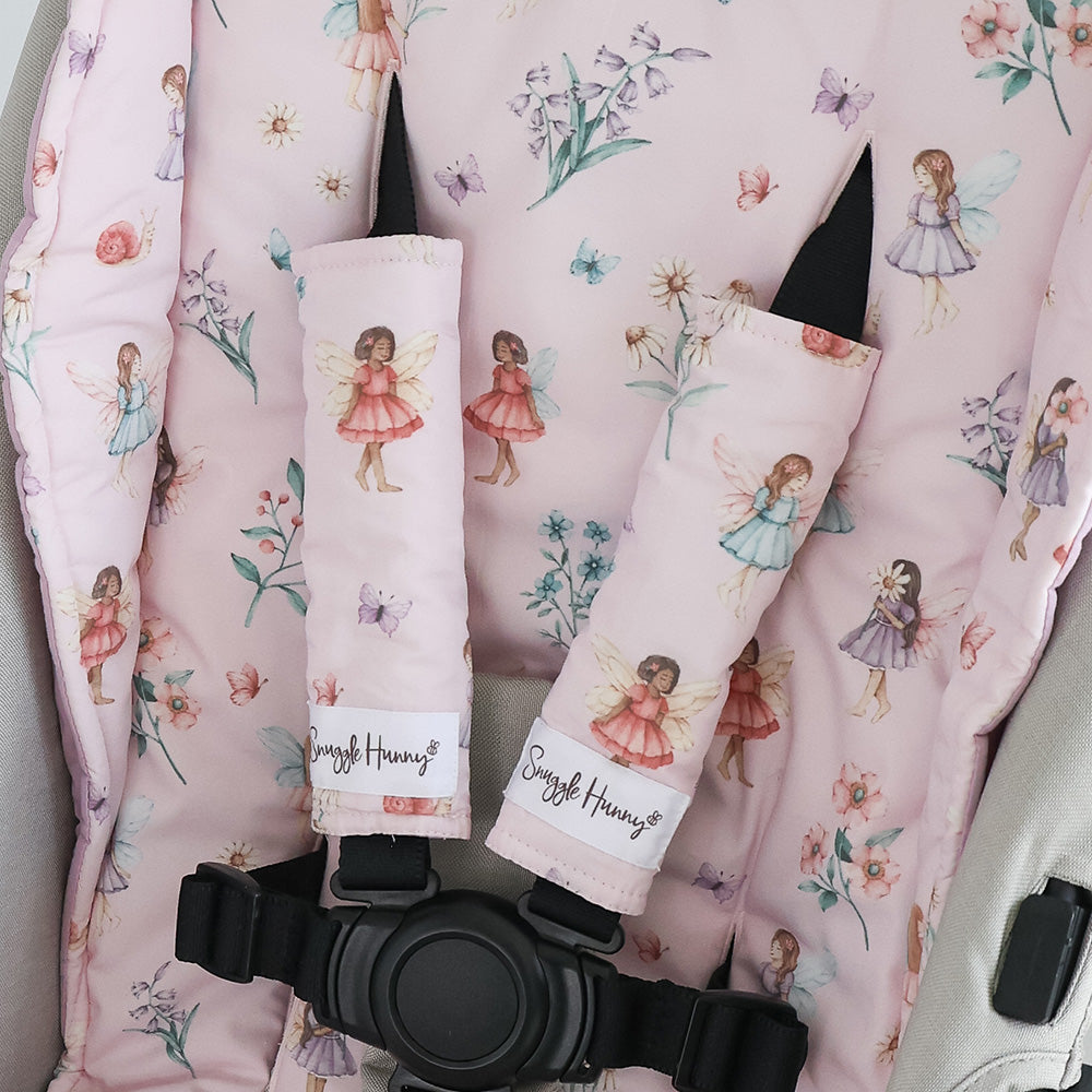 Bundle - Fairy Dust Pram Liner & Strap Cover Set - View 3