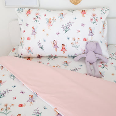 Fairy Garden Organic Cotton Single Pillowcase | Snuggle Hunny