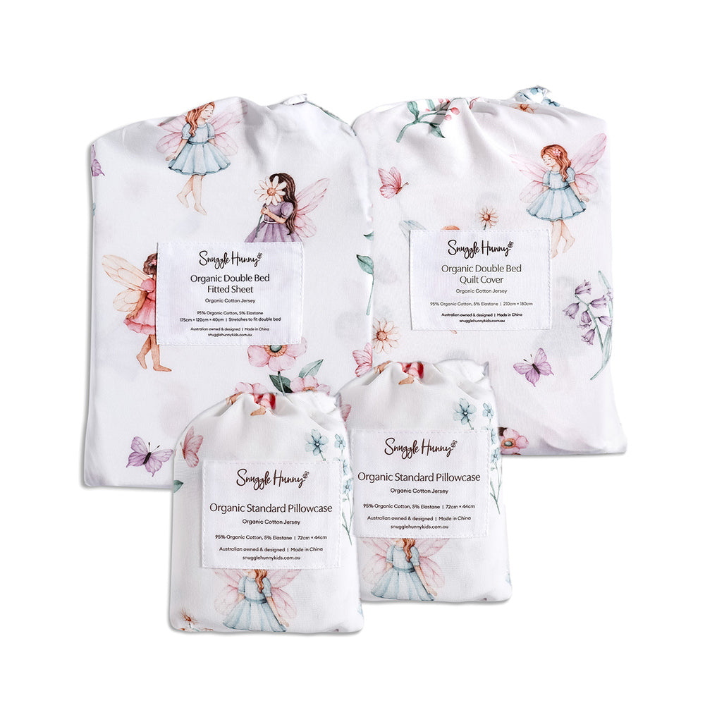Bundle - Fairy Garden Double Bedding - 1 x Sheet + 1 x Quilt Cover + 2 x Pillowcases - View 1