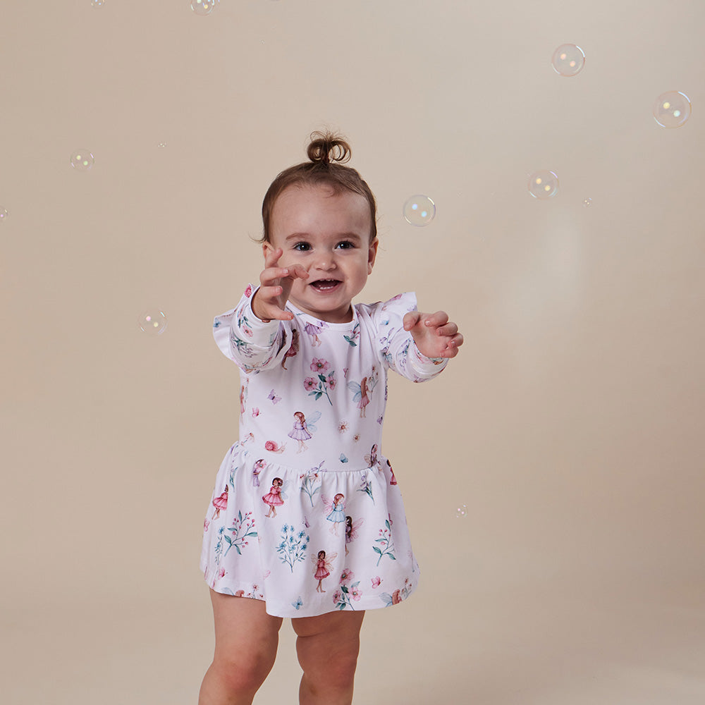 Fairy Garden Long Sleeve Organic Dress - View 8