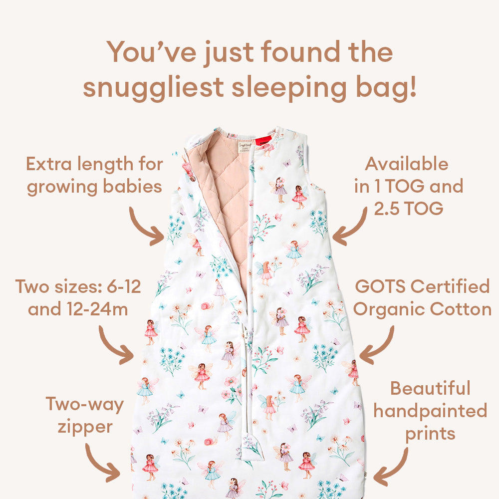 Fairy Garden Organic Sleeping Bag 2.5 TOG - View 4