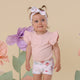 Baby Pink Short Sleeve Organic Bodysuit with Frill - Thumbnail 9