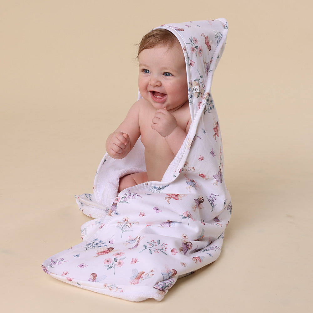 Fairy Garden Organic Baby Towel & Wash Cloth Set - View 6