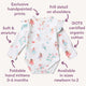 Fairy Garden Long Sleeve Organic Bodysuit with Frill - Thumbnail 6