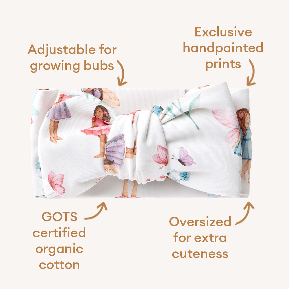 Fairy Garden Organic Oversized Bow - View 5