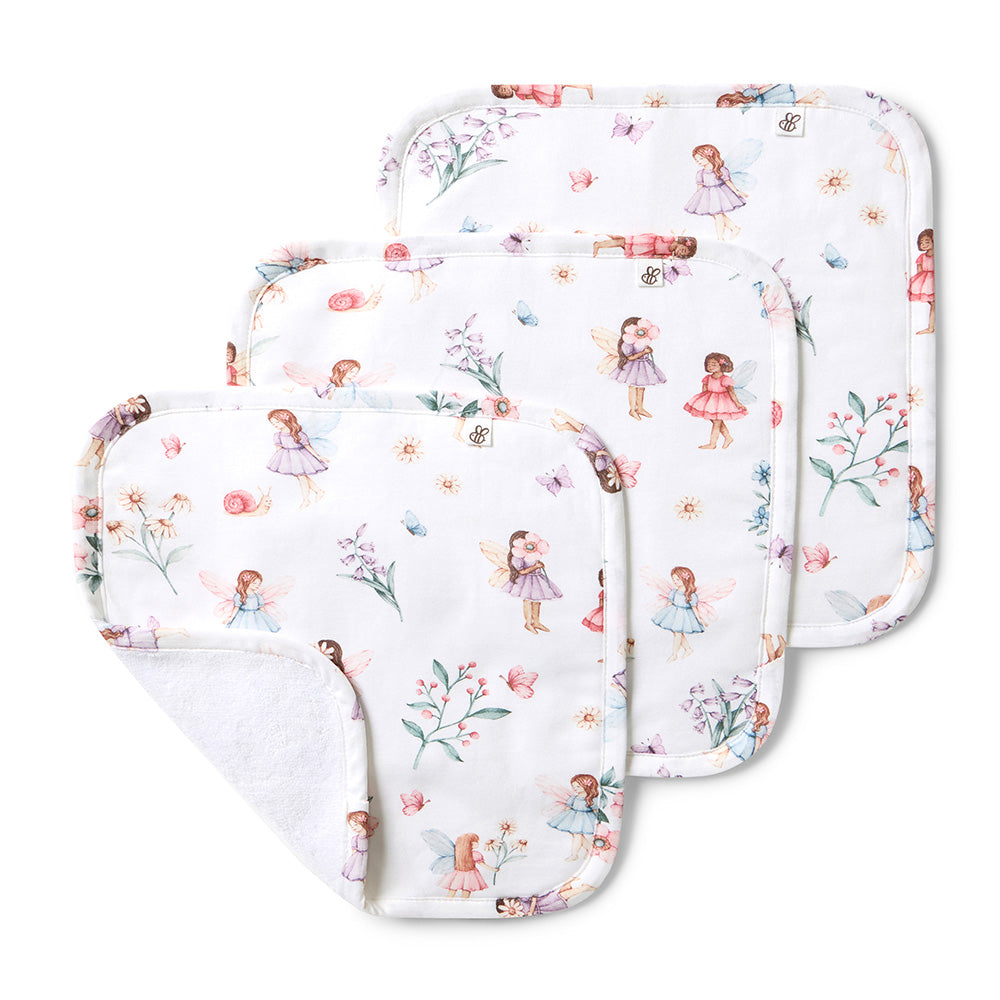 Fairy Garden Organic Baby Towel & Wash Cloth Set - View 5