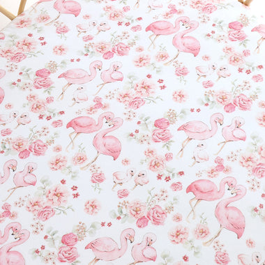 Flamingos Organic Bassinet Sheet / Change Pad Cover | Snuggle Hunny