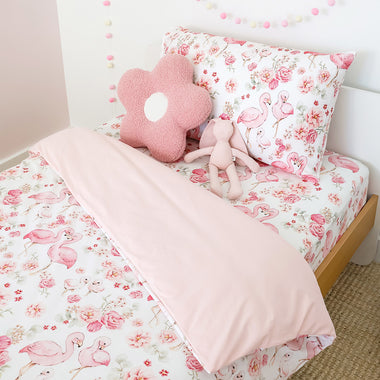 Flamingos Organic Cotton Single Pillowcase | Snuggle Hunny