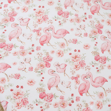 Flamingos Organic Fitted Cot Sheet | Snuggle Hunny