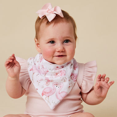 Flamingos Organic Dribble Bib | Snuggle Hunny