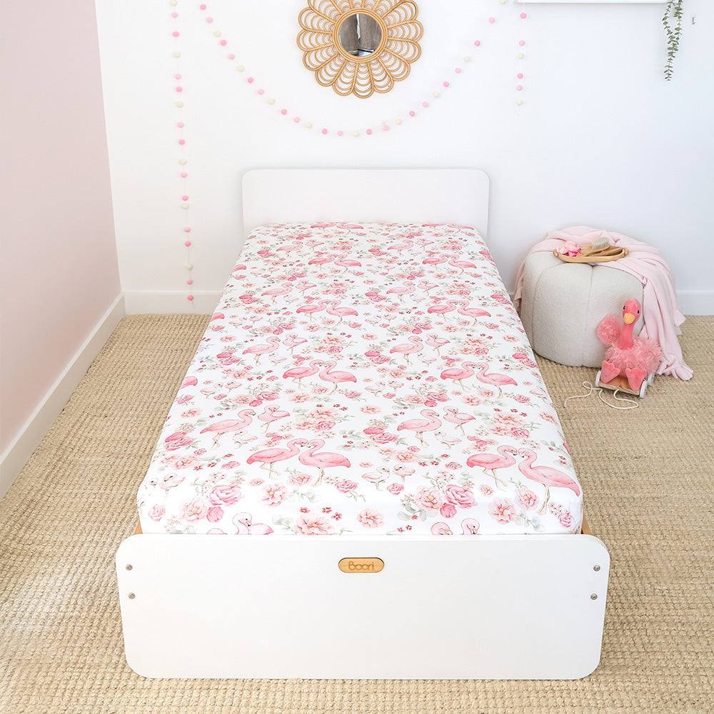 Flamingos Organic Cotton Fitted Sheet - View 3