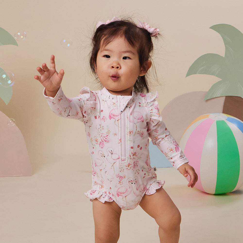 Flamingos Frill Swimsuit - View 11
