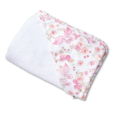 Flamingos Organic Hooded Baby Towel | Snuggle Hunny