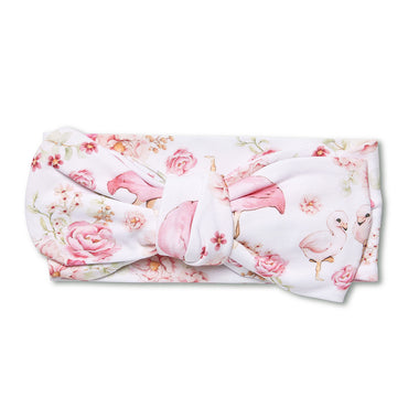 Flamingos Organic Oversized Bow | Snuggle Hunny
