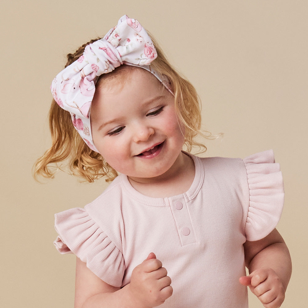 Flamingos Organic Oversized Bow - View 3