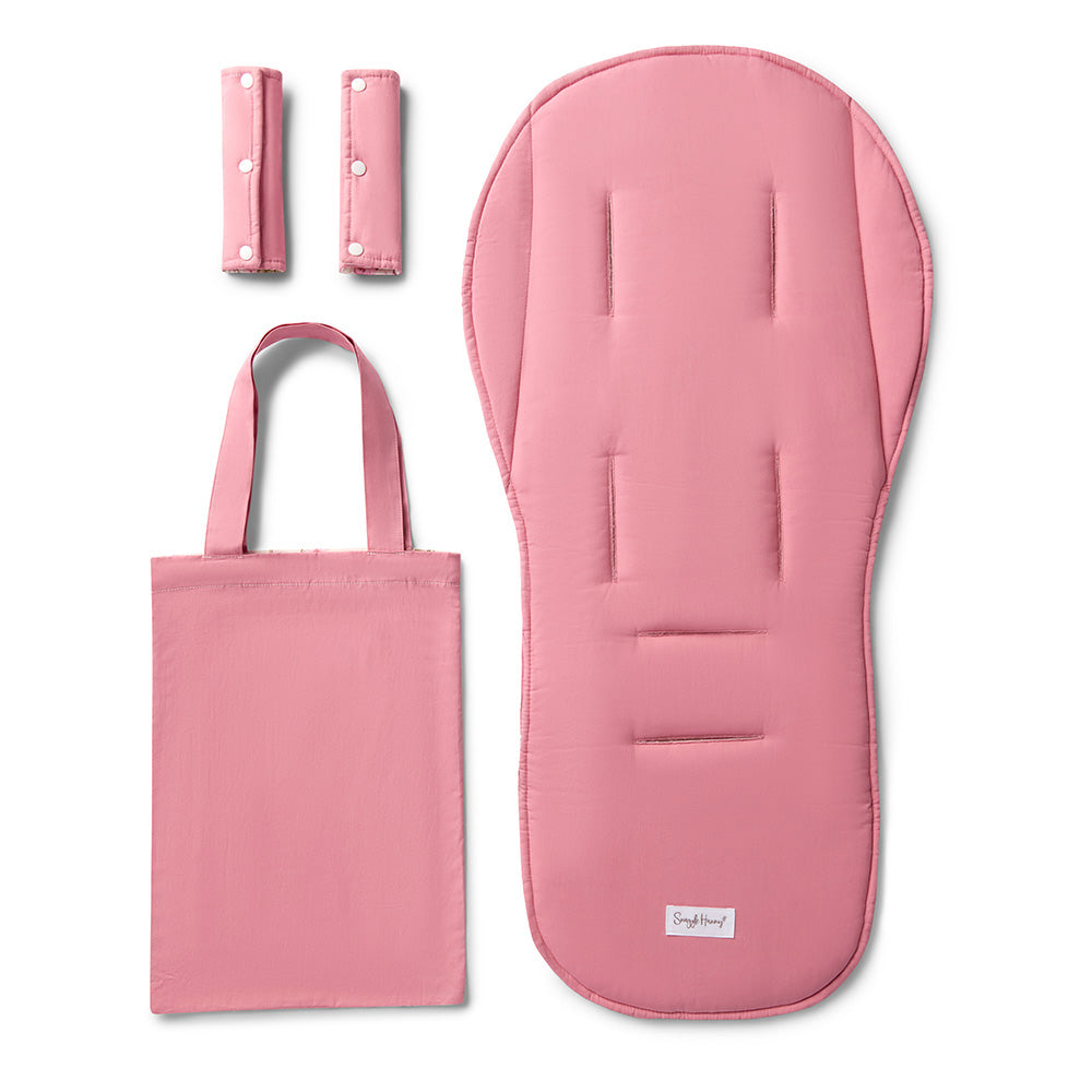 Bundle - Flamingos Pram Liner & Strap Cover Set - View 4