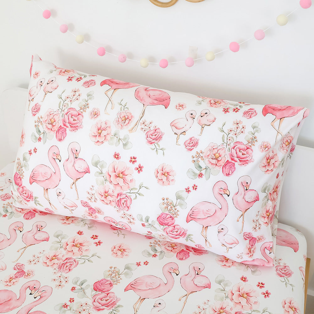 Flamingos Organic Cotton Single Pillowcase - View 4
